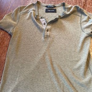 Wings+Horns 100% cotton short sleeve henley